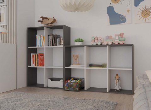 Regał 2x3 RE-1408-ANT-BIEL-MAT