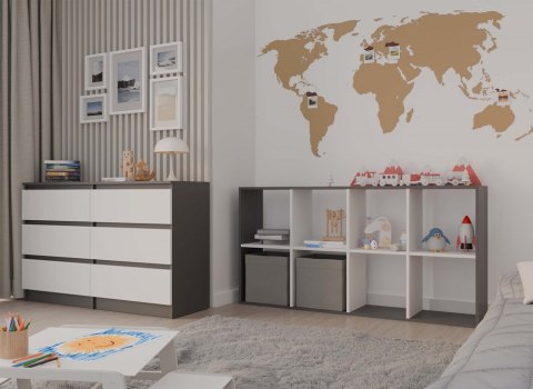 Regał na książki i zabawki RE-1409-ANT-BIEL-MAT