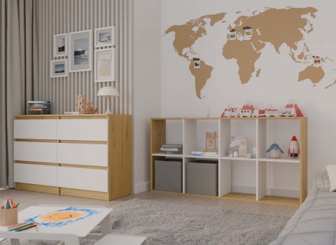 Niski regał na książki RE-1409-ART-BIEL-MAT