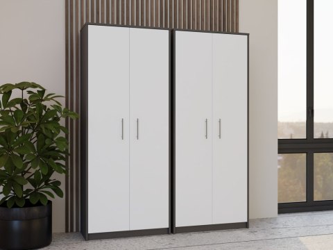 Regał biurowy zamykany RE-1427-ANT-BIEL-MAT