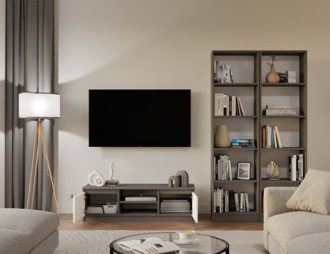 Regał na książki 50 cm szerokości RE-1402-ANT-BIEL-MAT