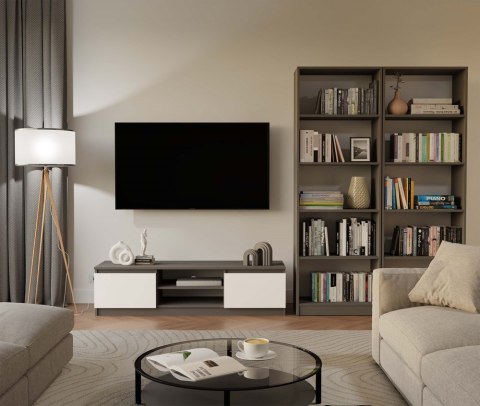 Regał szerokość 60 cm RE-1403-ANT-BIEL-MAT