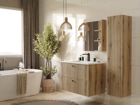 Szafka z umywalką 80 wisząca LAZ-1325-EVO-80CM+UMY