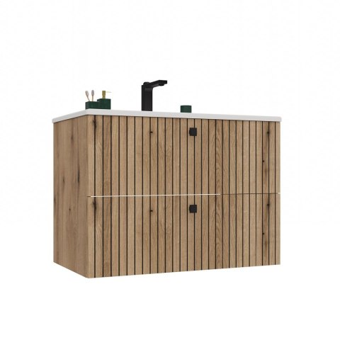 Szafka z umywalką 80 wisząca LAZ-1325-EVO-80CM+UMY