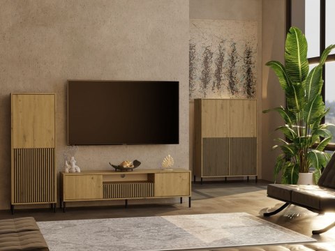 Szafka rtv nowoczesna dluga 160cm RTV-509-ART-LAM-GŁ