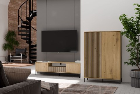 Szafka rtv nowoczesna dluga 160cm RTV-509-ART-LAM-GŁ