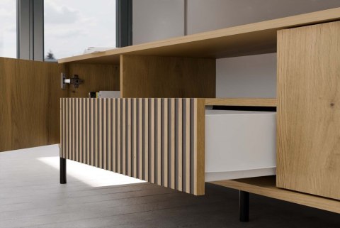 Szafka rtv nowoczesna dluga 160cm RTV-509-ART-LAM-GŁ