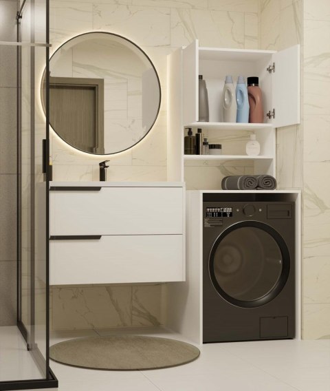 Szafka do pralki LAZ-1302-MAX-BIEL-MAT