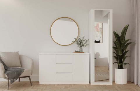 Biała szafa z lustrem SZAF-1001-L-BIEL-MAT