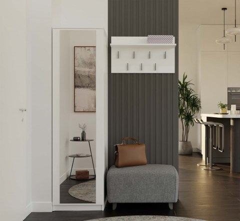 Biała szafa z lustrem SZAF-1001-L-BIEL-MAT