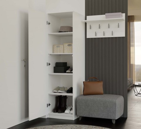 Biała szafa z lustrem SZAF-1001-L-BIEL-MAT