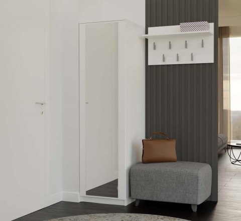 Biała szafa z lustrem SZAF-1001-L-BIEL-MAT