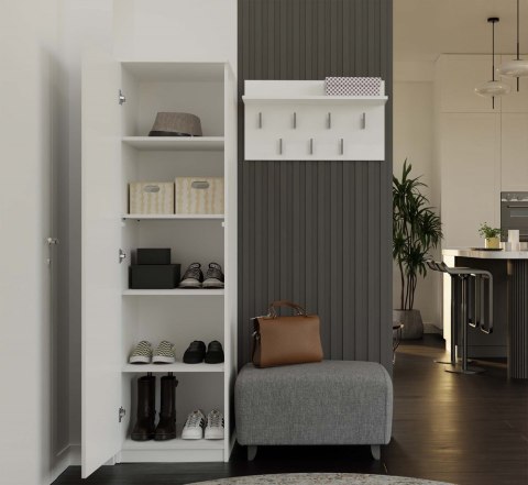 Biała szafa z lustrem SZAF-1001-L-BIEL-MAT