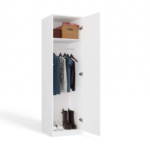 Biała szafa z lustrem SZAF-1001-L-BIEL-MAT