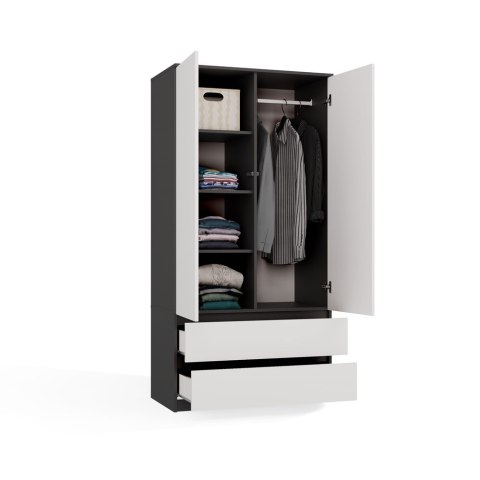 Szafa młodzieżowa SZAF-1008-ANT-BIEL-MAT