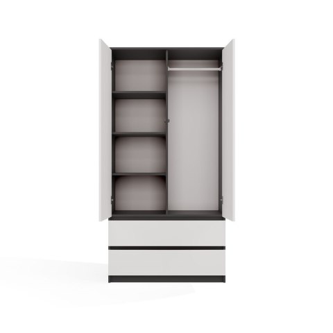 Szafa młodzieżowa SZAF-1008-ANT-BIEL-MAT