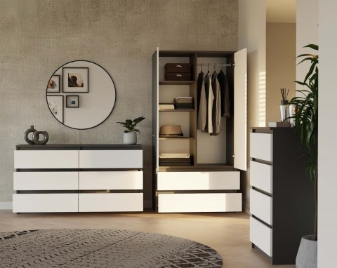 Szafa młodzieżowa SZAF-1008-ANT-BIEL-MAT