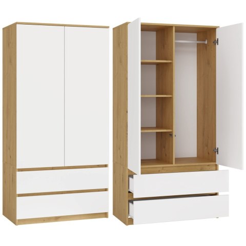 Szafa 2 drzwiowa SZAF-1008-ART-BIEL-MAT