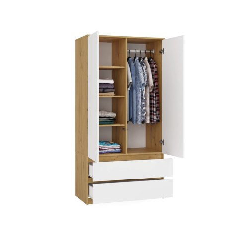 Szafa 2 drzwiowa SZAF-1008-ART-BIEL-MAT