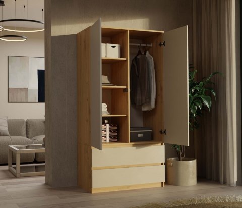 Szafa ubraniowa 2 drzwiowa SZAF-1008-ART-KASZ