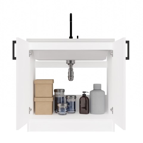 Szafka pod zlew 80 cm KUCH-1805-BIEL-MAT-80