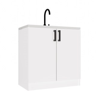 Szafka pod zlew 80 cm KUCH-1805-BIEL-MAT-80