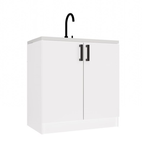 Szafka pod zlew 80 cm KUCH-1805-BIEL-MAT-80