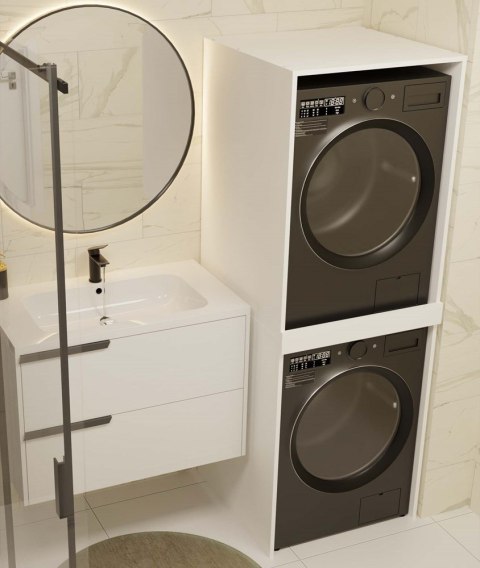 Szafka na pralkę i suszarkę LAZ-1326-BIEL-MAT