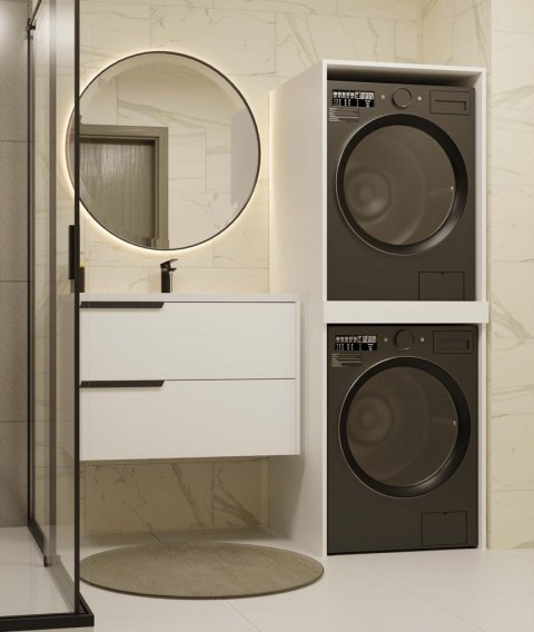 Szafka na pralkę i suszarkę LAZ-1326-BIEL-MAT