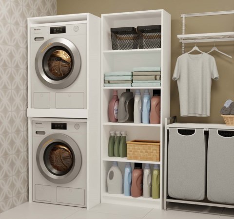 Szafka na pralkę i suszarkę LAZ-1326-BIEL-MAT