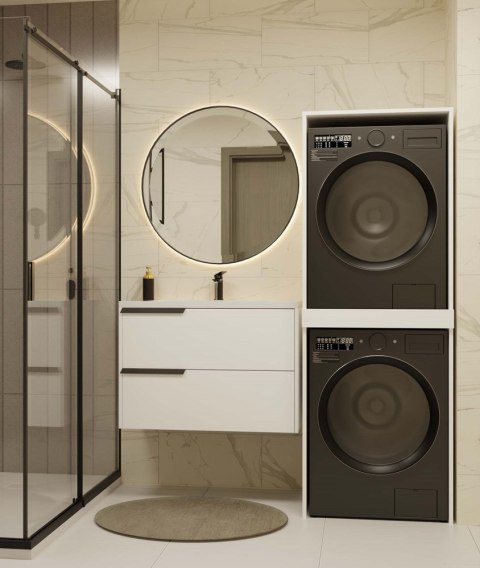 Szafka na pralkę i suszarkę LAZ-1326-BIEL-MAT