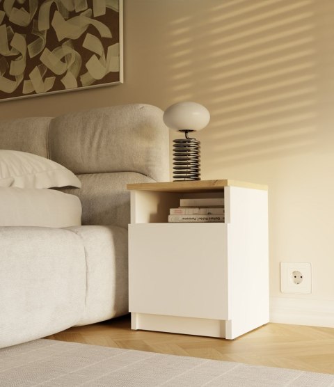 Szafka nocna szerokość 30 cm SN-316-ART-BIEL-MAT