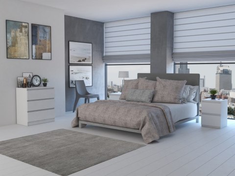 Szafka nocna biała mat zestaw 2 sztuki SN-304-BIEL-MAT-2SZT