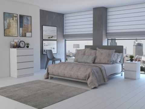 Szafka nocna biała mat zestaw 2 sztuki SN-304-BIEL-MAT-2SZT