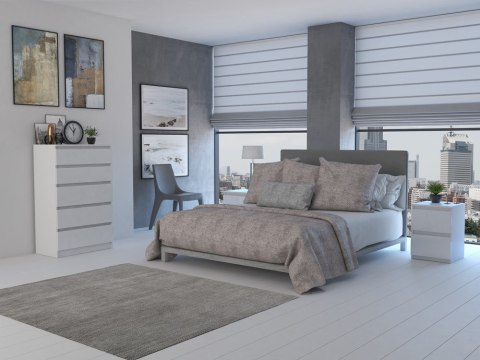 Szafka nocna biała mat zestaw 2 sztuki SN-304-BIEL-MAT-2SZT