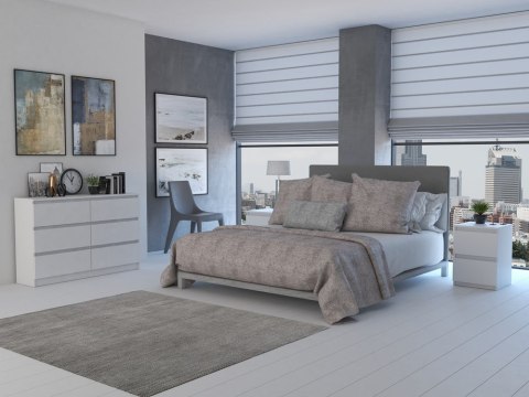 Szafka nocna biała mat zestaw 2 sztuki SN-304-BIEL-MAT-2SZT