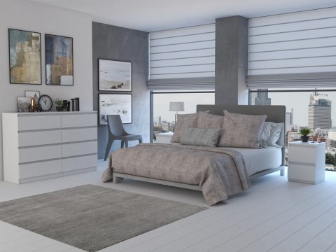 Szafka nocna biała mat zestaw 2 sztuki SN-304-BIEL-MAT-2SZT