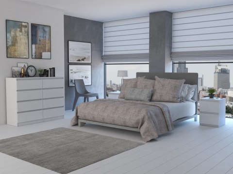 Szafka nocna biała mat zestaw 2 sztuki SN-304-BIEL-MAT-2SZT