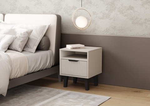 Szafka nocna ryflowana SN-309-KASZ-LAM