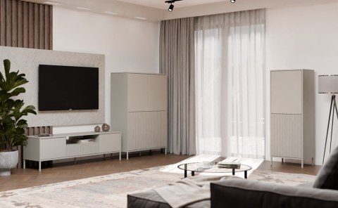 Wąska wysoka szafka KOM-938-KASZ-LAM-GŁ