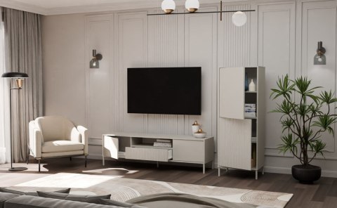 Wąska wysoka szafka KOM-938-KASZ-LAM-GŁ