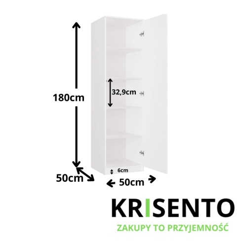 Biała szafa z lustrem SZAF-1001-L-BIEL-MAT