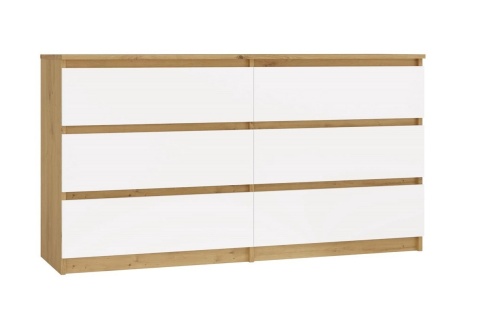 Komoda biala drewno 140cm KOM-906-ART-BIEL-MAT