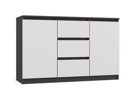 Komoda biało szara 120cm KOM-912-ANT-BIEL-MAT
