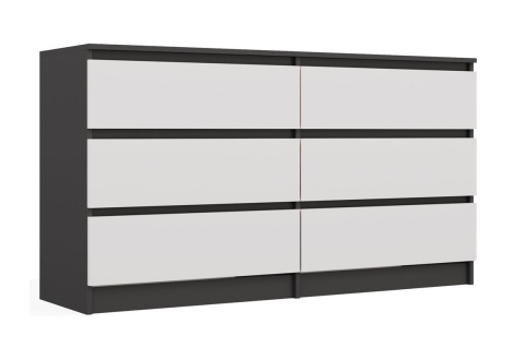 Komoda duża z szufladami KOM-906-ANT-BIEL-MAT