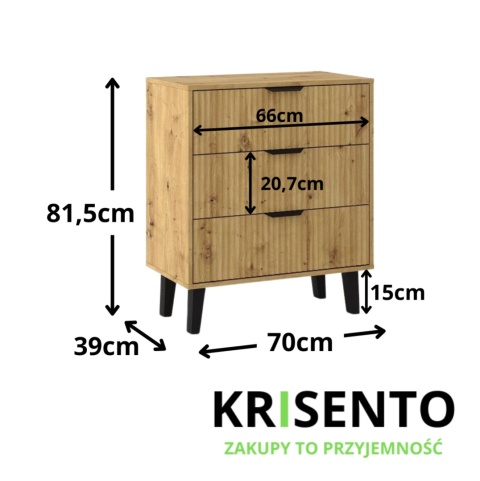 Komoda styl skandynawski KOM-926-ART-LAM