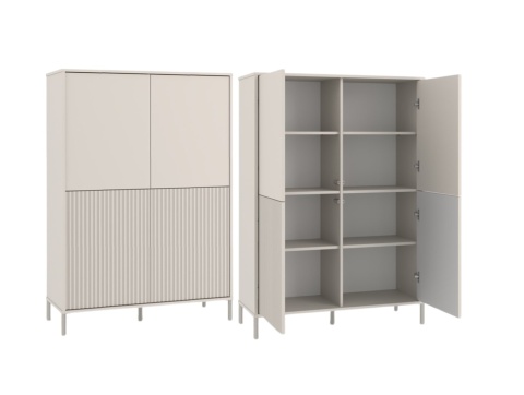 Komoda wysoka i szeroka KOM-939-KASZ-LAM-GŁ