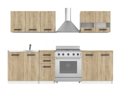 Komplet mebli kuchennych KUCH-1804-SON-BIEL-MAT-200