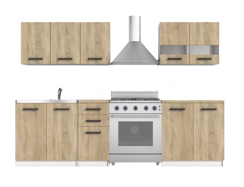 Komplet mebli kuchennych KUCH-1804-SON-BIEL-MAT-200