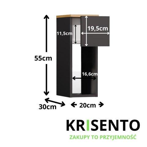 Mała szafka nocna 20 cm SN-315-ANT-ART